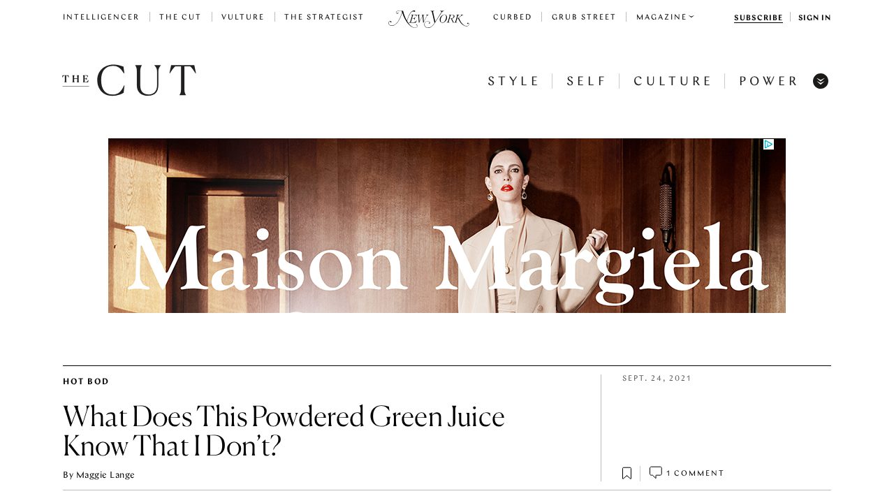 Screenshot of New York Magazine · The Cut coverage: Why Is Athletic Greens Suddenly Everywhere?