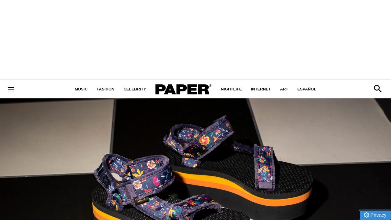 Screenshot of PAPER coverage: Tevas Are Continuing the Ugly Sandal Trend